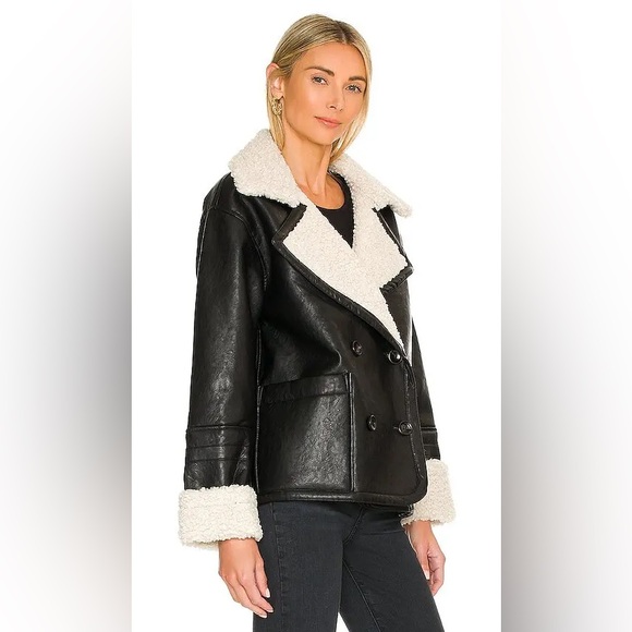 FREE PEOPLE 
Kaja Vegan Bonded Peacoatblack🖤 - Picture 2 of 13